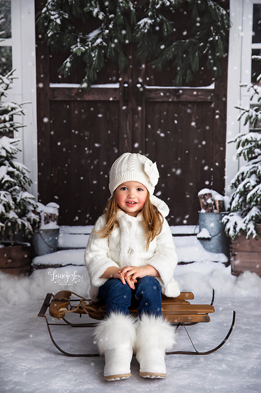 Christmas Barn Doors - HSD Photography Backdrops 