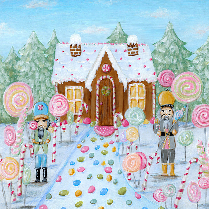 Christmas Candyland Gingerbread House - HSD Photography Backdrops 