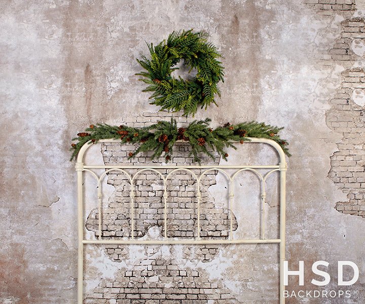 Vintage Christmas Headboard - HSD Photography Backdrops 
