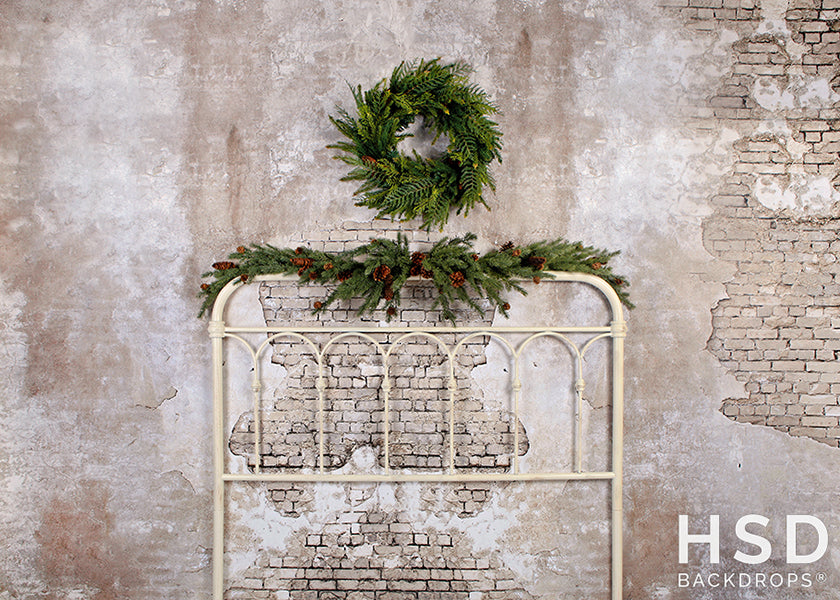 Vintage Christmas Headboard - HSD Photography Backdrops 