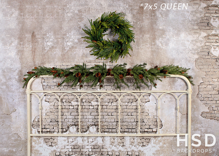 Vintage Christmas Headboard - HSD Photography Backdrops 