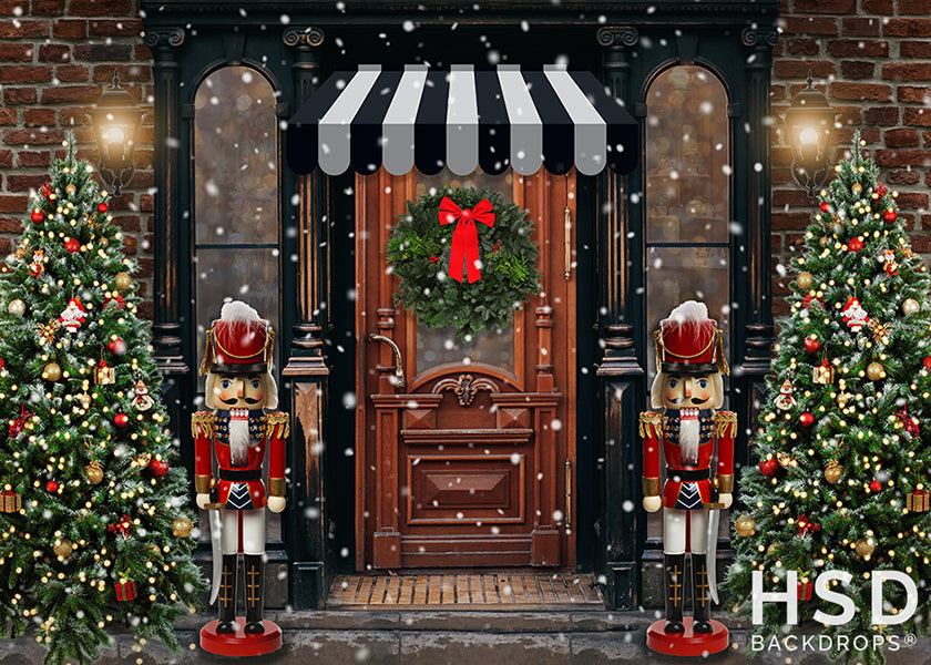 Vintage Christmas Storefront - HSD Photography Backdrops 
