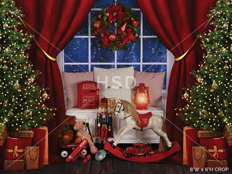 Magical Christmas Window - HSD Photography Backdrops 