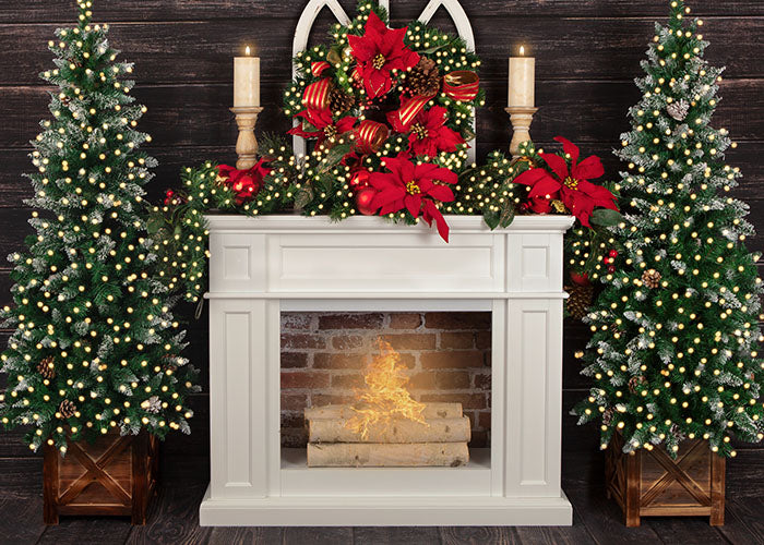 Christmas Themed Backdrop. Christmas Fireplace Photo Background. Christmas Themed Backdrop. Christmas Fireplace Photo Background.