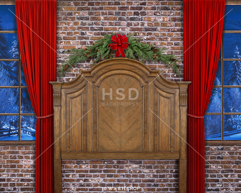 Classic Christmas Headboard - HSD Photography Backdrops 