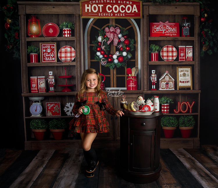 Christmas Kitchen Backdrop. Large Christmas Backdrops for Studio