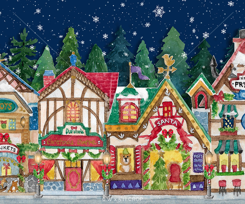 Christmas Village Mountain Backdrop with Santa's Workshop – HSD Photography Backdrops christmas-village-mountain-backdrop-with-santa-s-workshop-hsd-photography-backdrops