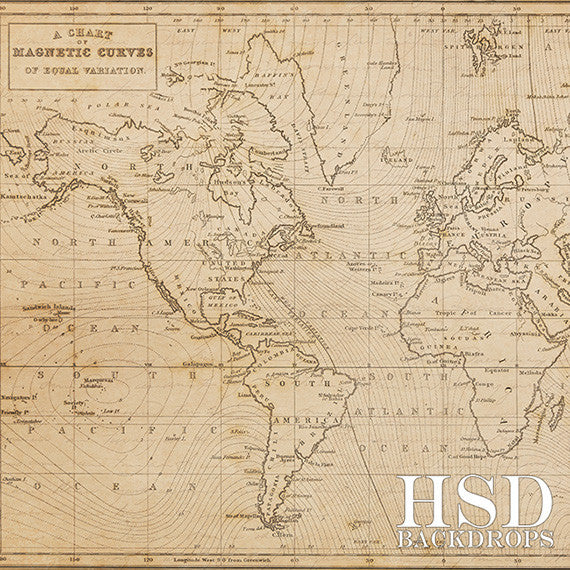 Old Map - HSD Photography Backdrops 