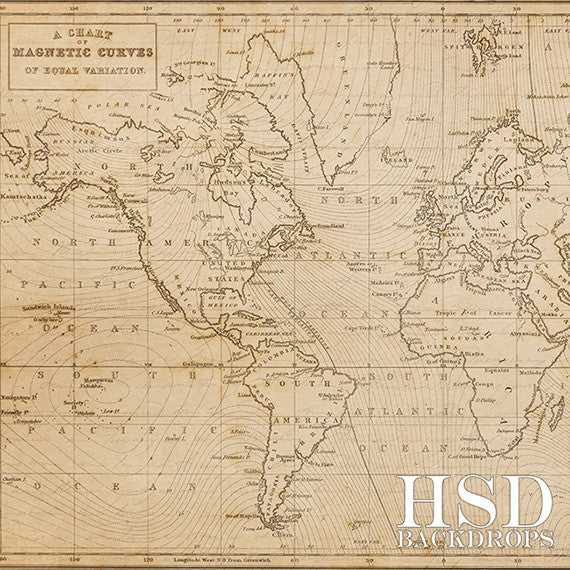 Old Map - HSD Photography Backdrops 