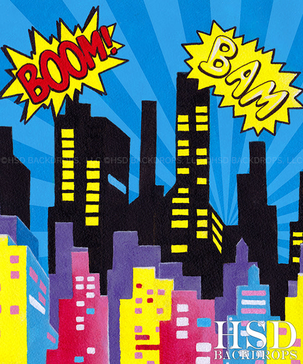 Superhero Skyline - HSD Photography Backdrops 