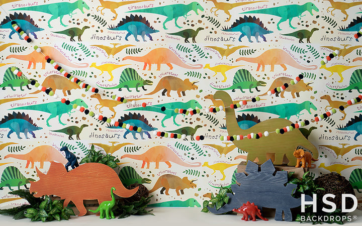 Dinosaur Set Up - HSD Photography Backdrops 