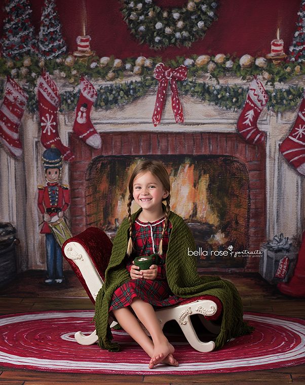 Christmas Fireplace - HSD Photography Backdrops 