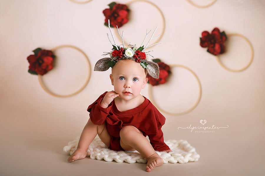 Christmas Floral Hoops - HSD Photography Backdrops 