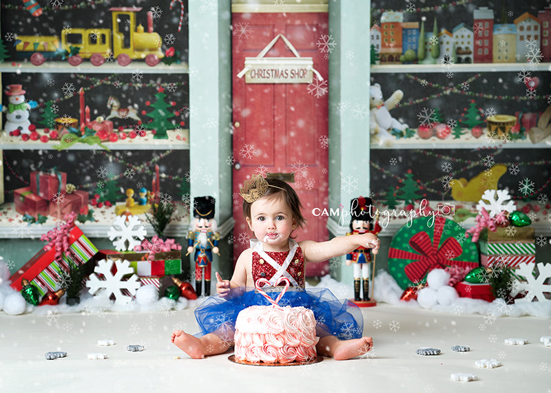 Christmas Shop Set Up - HSD Photography Backdrops 