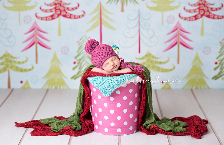 Holiday | Colorful Christmas Trees - HSD Photography Backdrops 