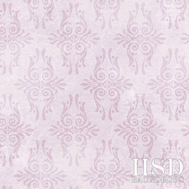 Vintage Damask Purple - HSD Photography Backdrops 