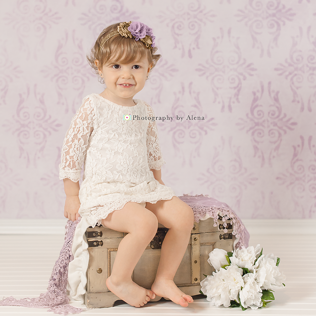 Vintage Damask Purple - HSD Photography Backdrops 