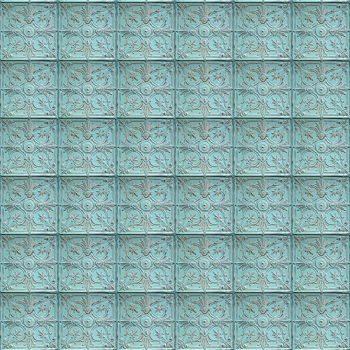 Antique Blue Tin Tile - HSD Photography Backdrops 