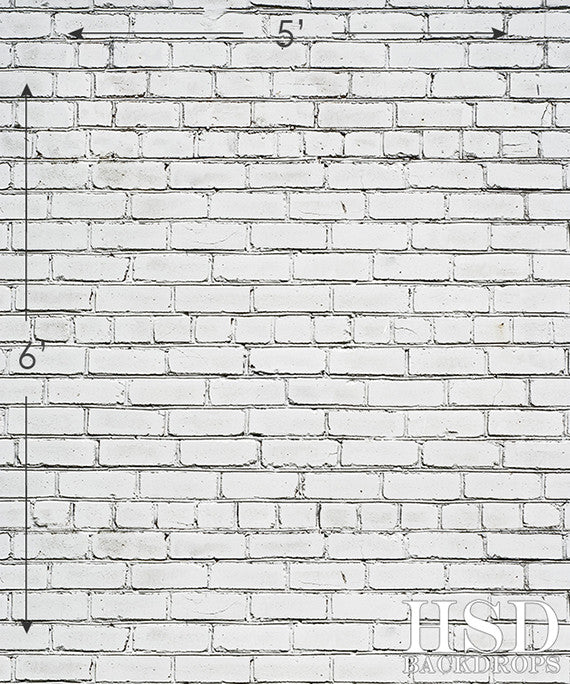 White Brick Wall - HSD Photography Backdrops 