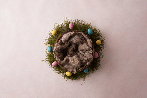 Easter Basket Brown | Easter Eggs Coll. | Digital - HSD Photography Backdrops 