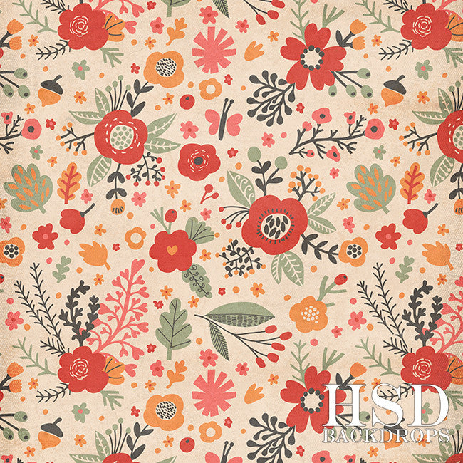 Aubrey Floral - HSD Photography Backdrops 