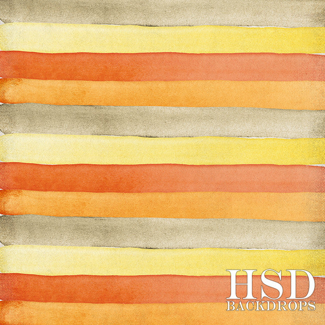 Fall Watercolor Stripes - HSD Photography Backdrops 