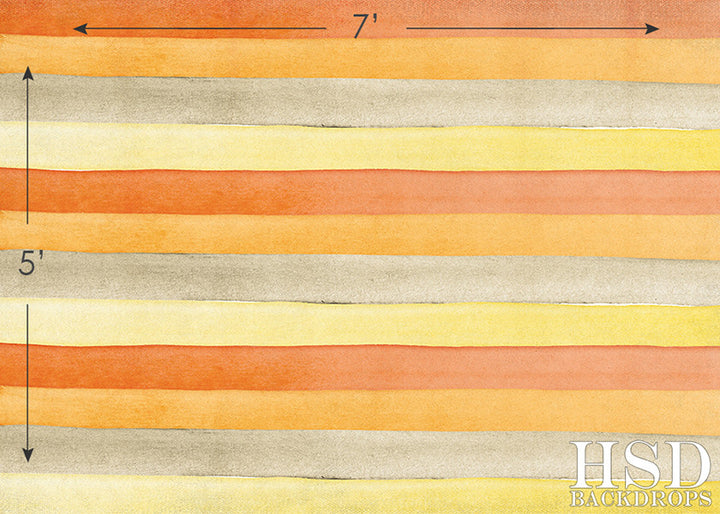 Fall Watercolor Stripes - HSD Photography Backdrops 