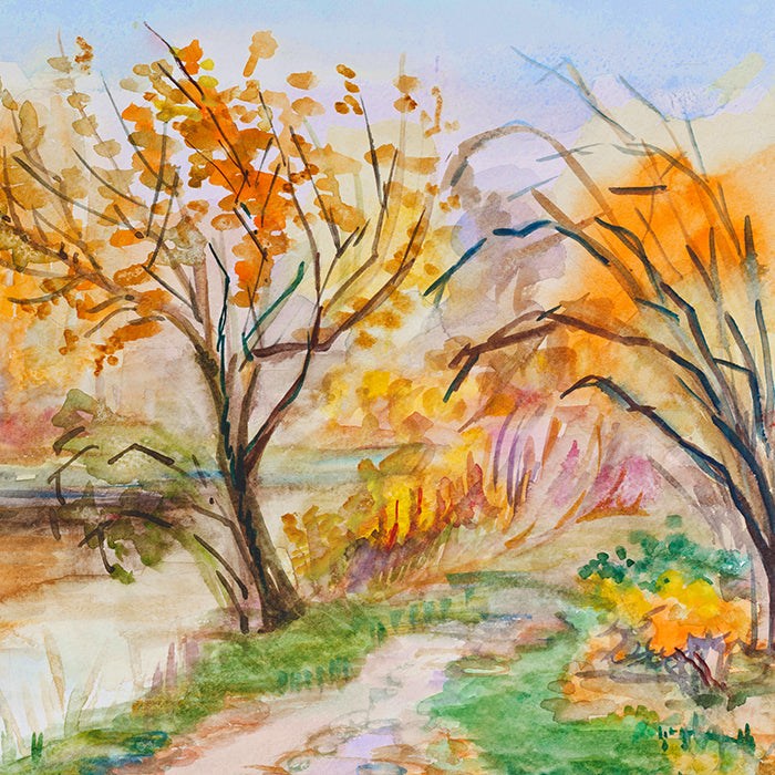 Autumn in Watercolor - HSD Photography Backdrops 