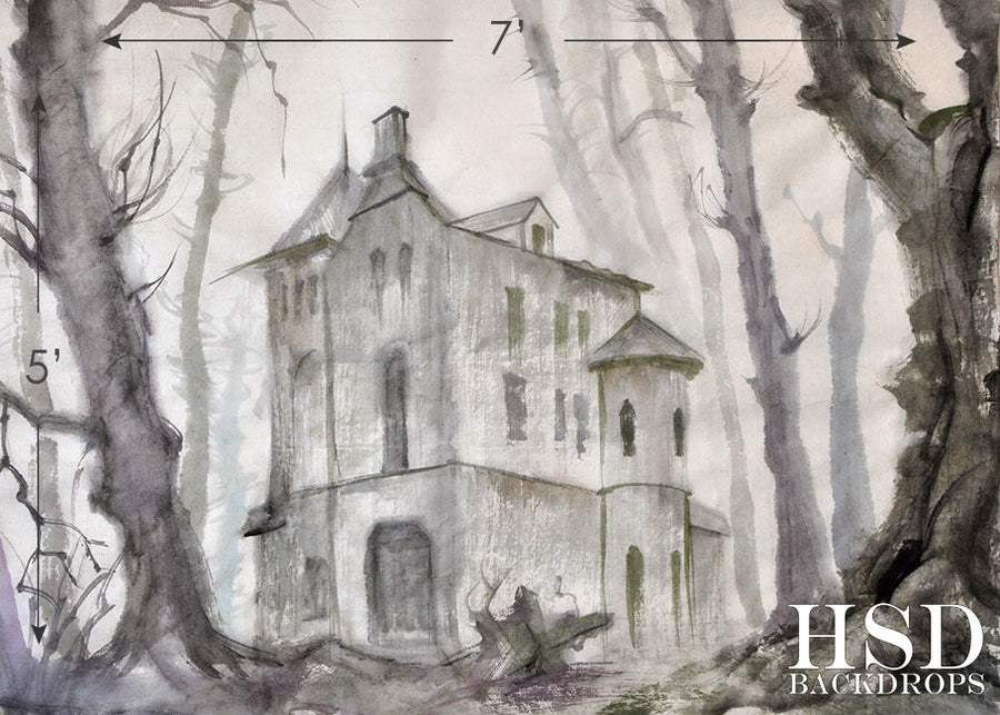 Haunted House - HSD Photography Backdrops 