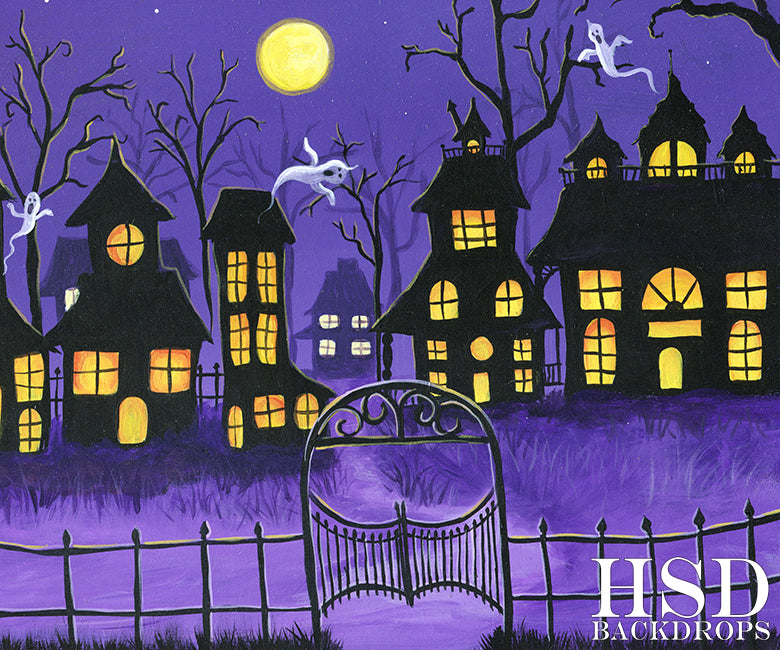Haunted Village - HSD Photography Backdrops 