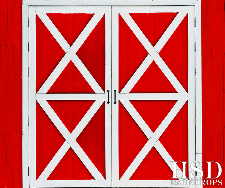 Red Barn Doors - HSD Photography Backdrops 