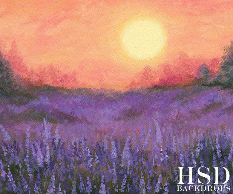 Lavender Field - HSD Photography Backdrops 