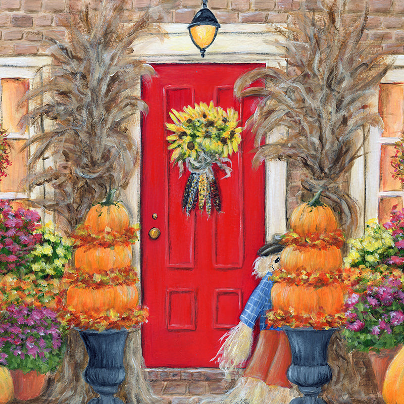 Red Fall Door - HSD Photography Backdrops 