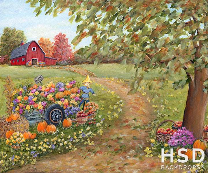 Harvest Season Fall Photo Background - HSD Photography Backdrops 