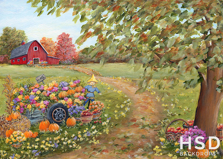 Harvest Season Fall Photo Background - HSD Photography Backdrops 