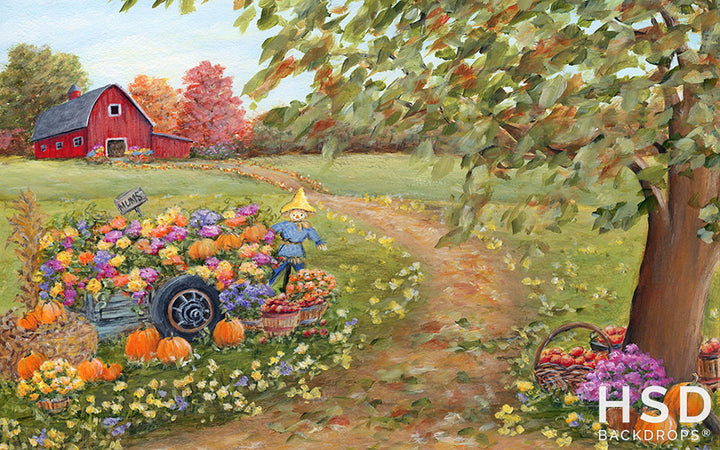 Harvest Season Fall Photo Background - HSD Photography Backdrops 