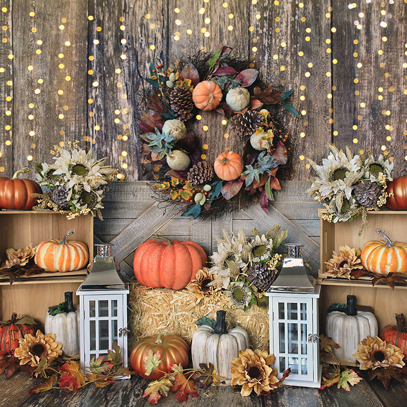 Fall Back Backdrop Fall Backdrops for Photography with Photo Props of Pumpkins Sunflowers ...