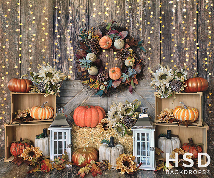 Farmers Market with Lights Fall Set Up - HSD Photography Backdrops 