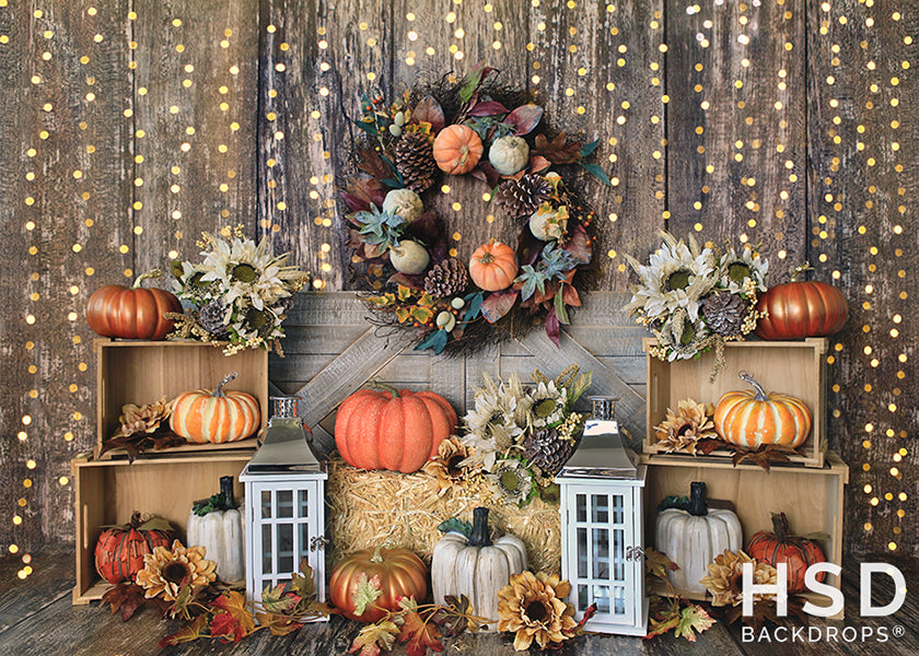 Farmers Market with Lights Fall Set Up - HSD Photography Backdrops 