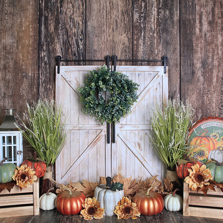 Autumn Door Set Up - HSD Photography Backdrops 