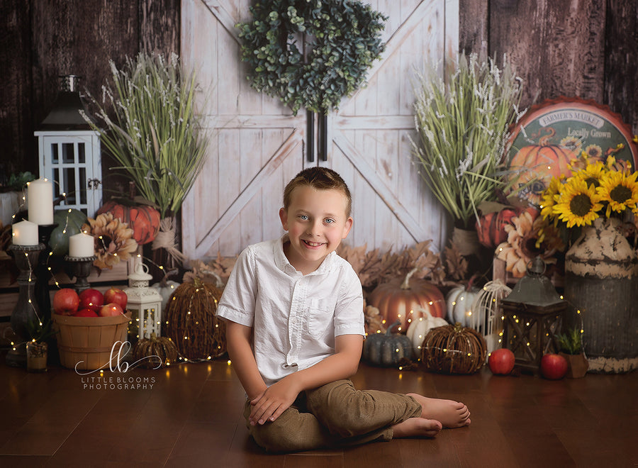 Autumn Door Set Up - HSD Photography Backdrops 