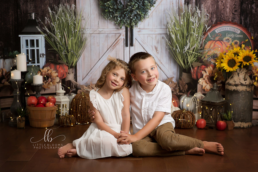 Autumn Door Set Up - HSD Photography Backdrops 