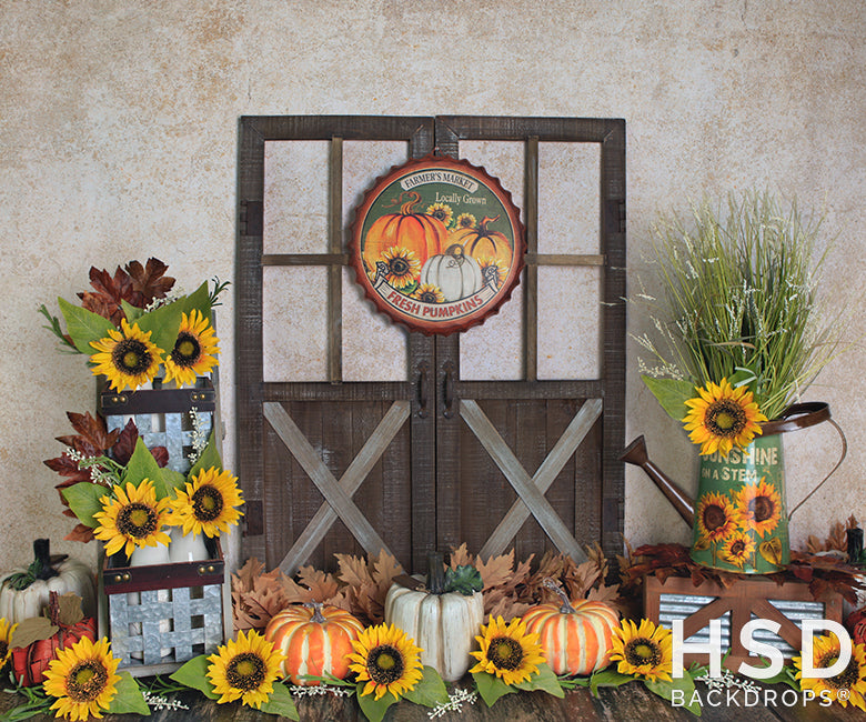 Fresh Picked Fall Backdrop Set Up - HSD Photography Backdrops 