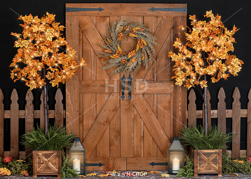 Fall Front Door - HSD Photography Backdrops 