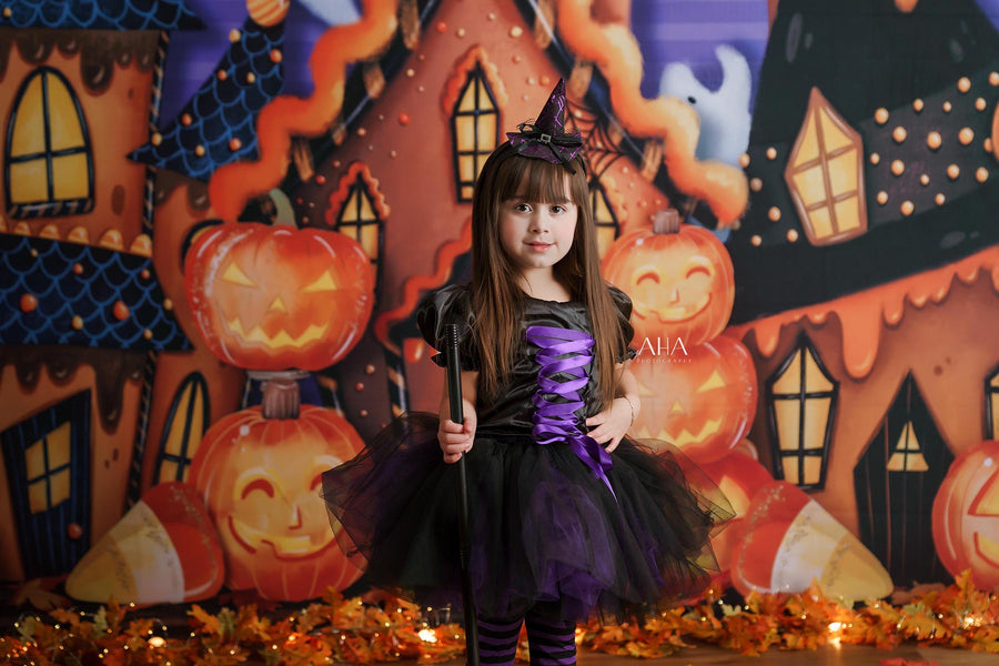 Gingerbread Halloween Village - HSD Photography Backdrops 