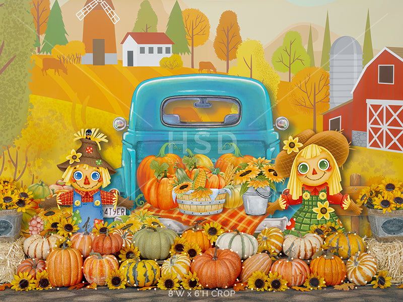 Fall Clean Backdrop Image Fall Backdrops for Pictures with Pumpkin Patch. Autumn Photo Backdrop ...