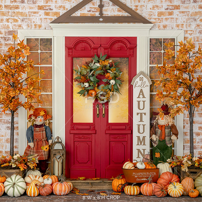 Festive Fall Door - HSD Photography Backdrops 