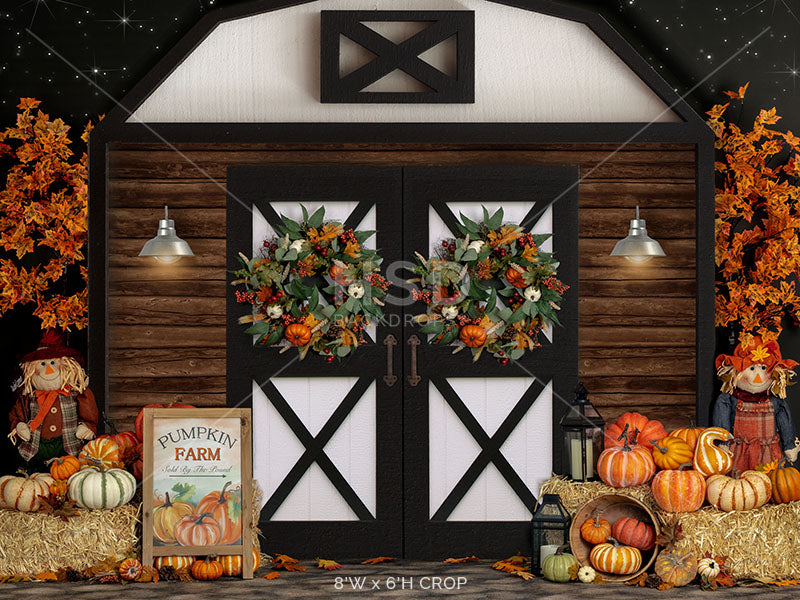 Pumpkin Patch Barn - HSD Photography Backdrops 