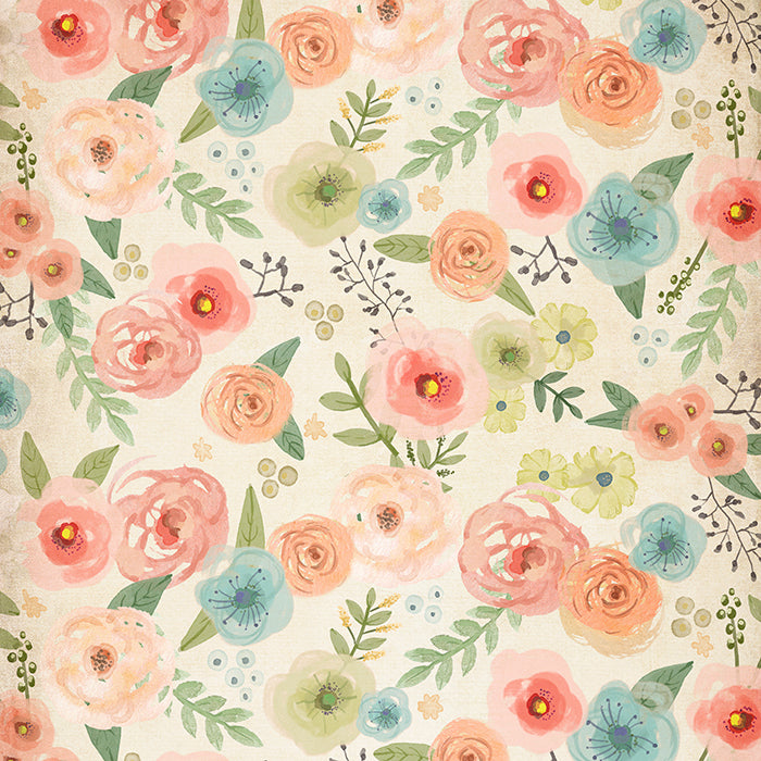 Floral Backdrop Spring Pattern Watercolor Floral Photography Backdrop Vinyl Spring – HSD Photography ...