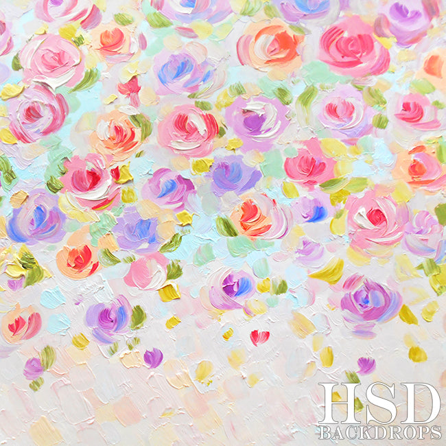 Painted Floral Kaley - HSD Photography Backdrops 